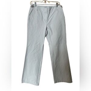 Ann Taylor Chino Pants Straight Leg Cotton Flat Front Pants Beige 6 Minimalist